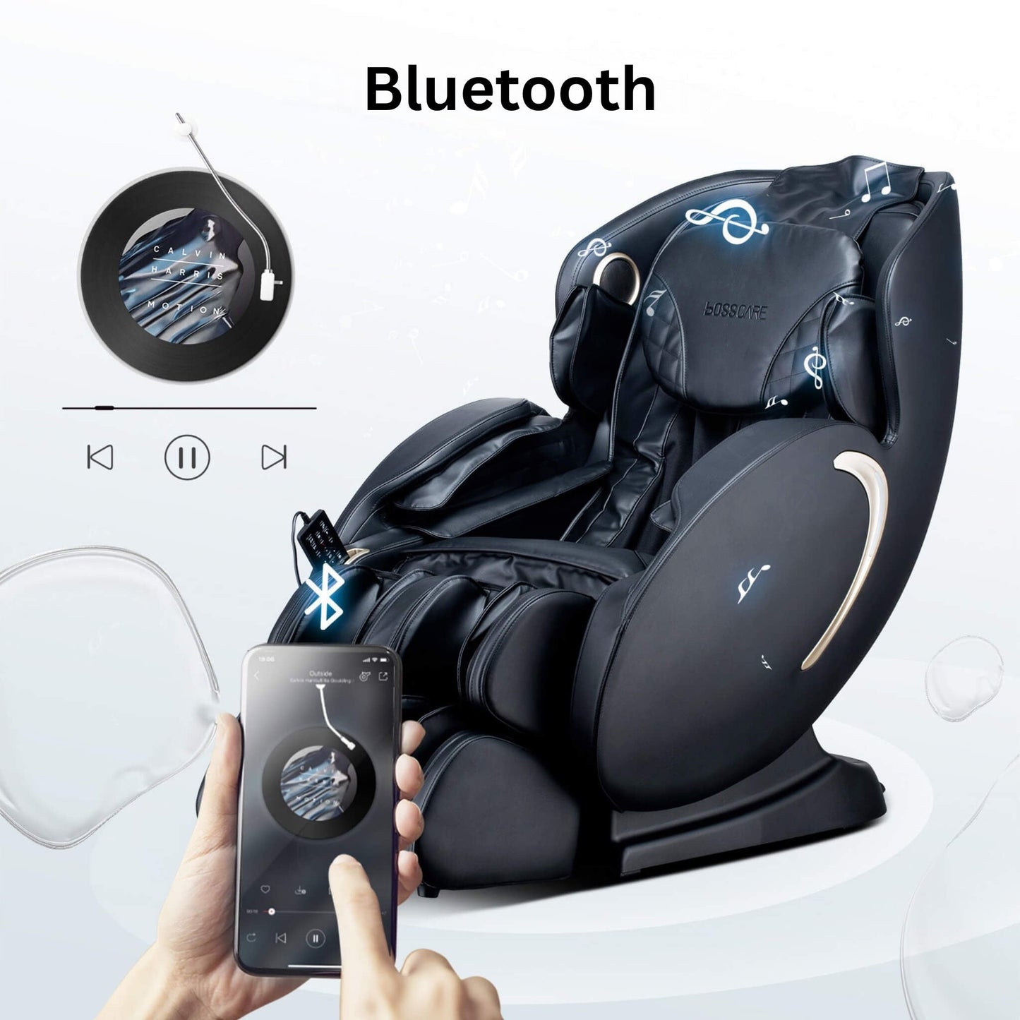 Bosscare Full Body 3D Zero Gravity Shiatsu Recliner Massage Chair With App