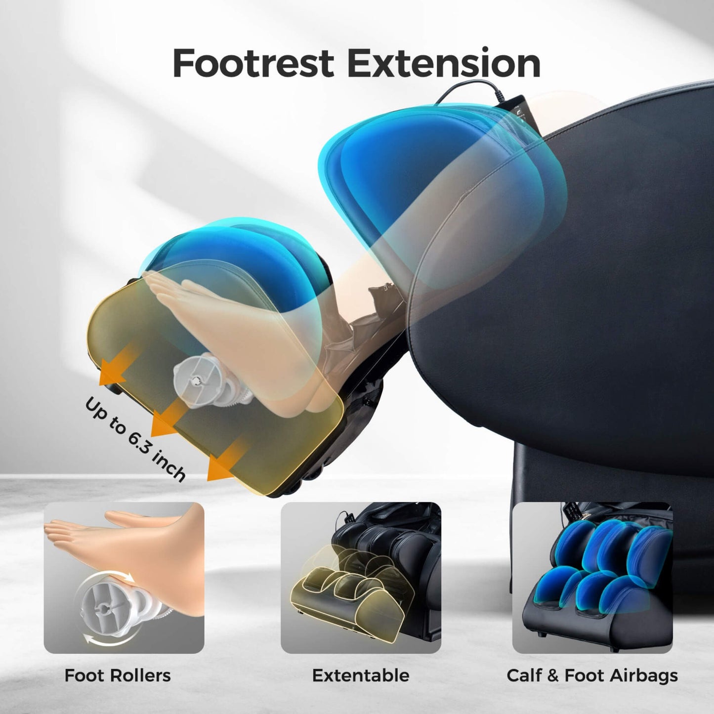 Bosscare Full Body 3D Zero Gravity Shiatsu Recliner Massage Chair With App